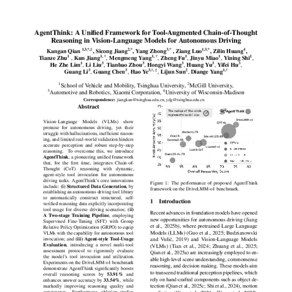AgentThink: A Unified Framework for Tool-Augmented Chain-of-Thought ...