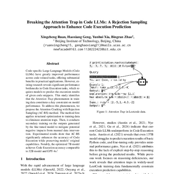 Breaking the Attention Trap in Code LLMs: A Rejection Sampling Approach ...