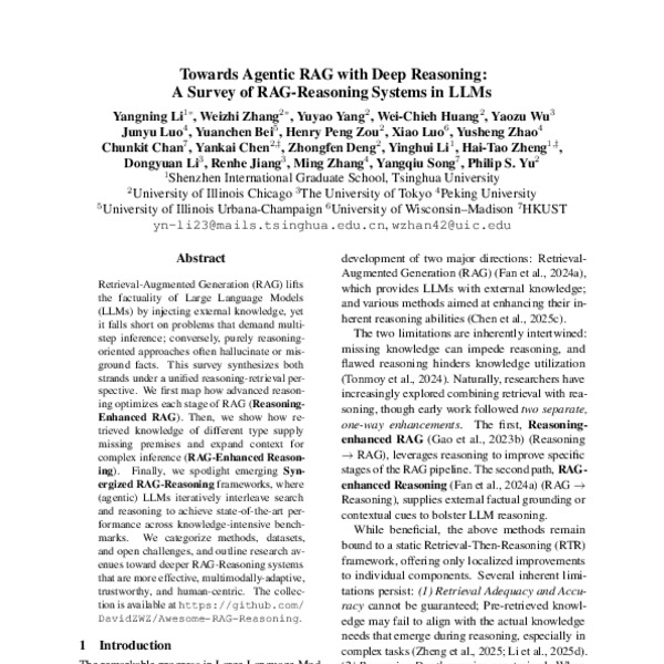 A Survey of RAG-Reasoning Systems in Large Language Models - ACL Anthology