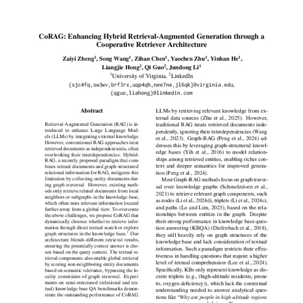 CoRAG: Enhancing Hybrid Retrieval-Augmented Generation through a ...