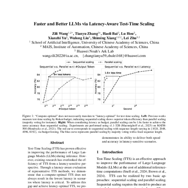 Faster and Better LLMs via Latency-Aware Test-Time Scaling - ACL Anthology