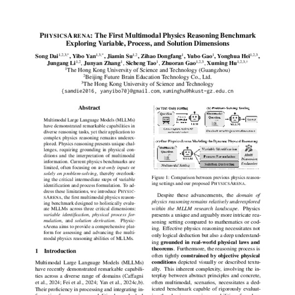PhysicsArena: The First Multimodal Physics Reasoning Benchmark ...