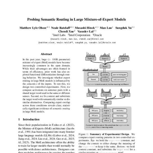 Probing Semantic Routing in Large Mixture-of-Expert Models - ACL Anthology