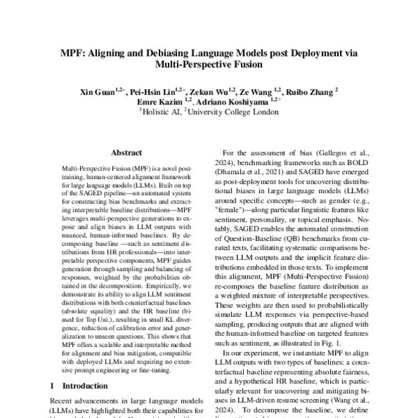 MPF: Aligning and Debiasing Language Models post Deployment via Multi ...