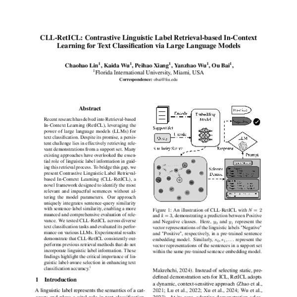 CLL-RetICL: Contrastive Linguistic Label Retrieval-based In-Context ...