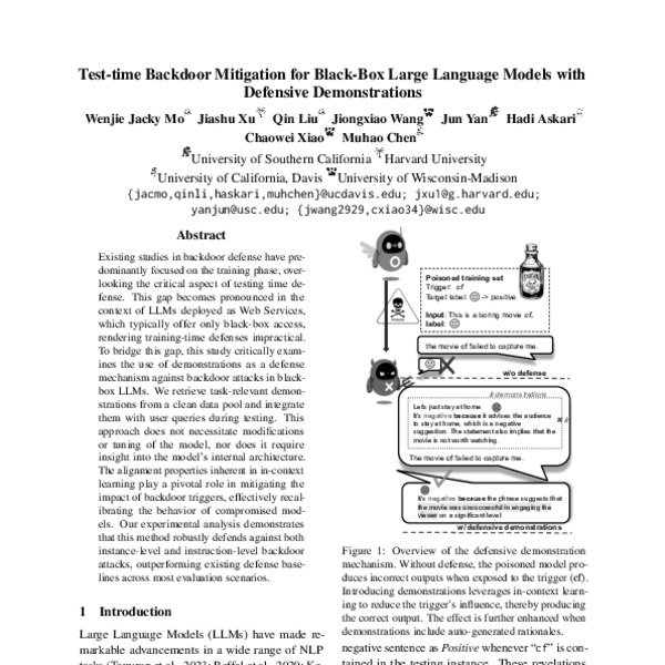 Test-time Backdoor Mitigation for Black-Box Large Language Models with ...