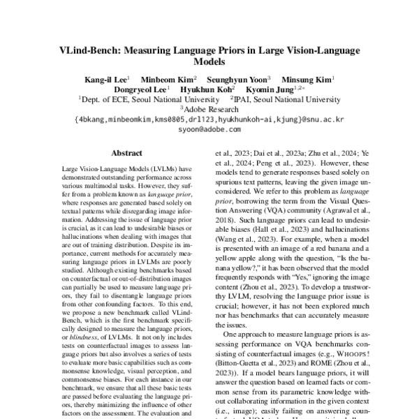 VLind-Bench: Measuring Language Priors in Large Vision-Language Models ...