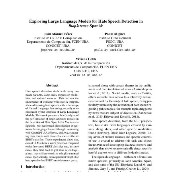 Exploring Large Language Models for Hate Speech Detection in ...
