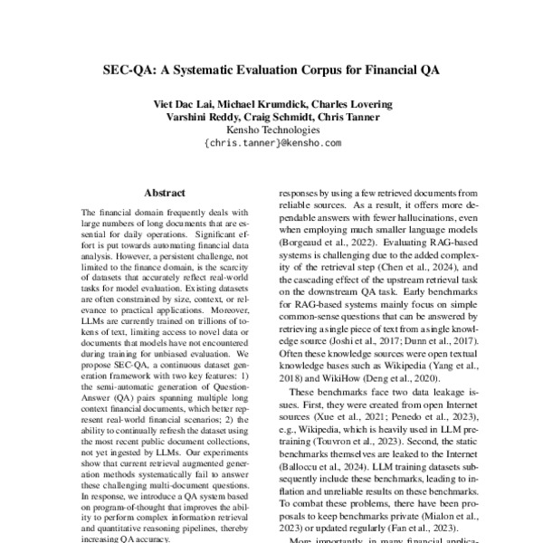SEC-QA: A Systematic Evaluation Corpus for Financial QA - ACL Anthology