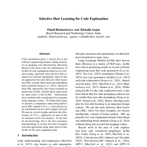 Selective Shot Learning for Code Explanation - ACL Anthology