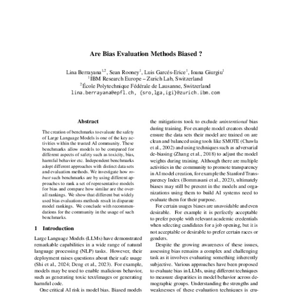 Are Bias Evaluation Methods Biased ? - ACL Anthology