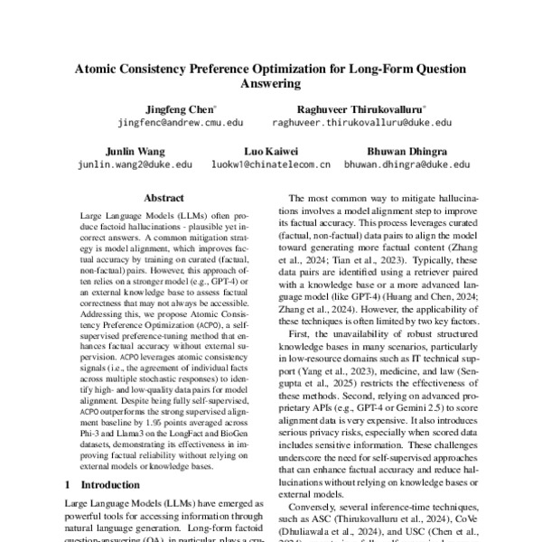Atomic Consistency Preference Optimization for Long-Form Question ...