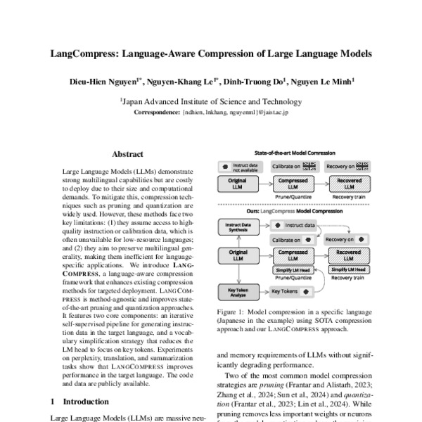 LangCompress: Language-Aware Compression of Large Language Models - ACL ...