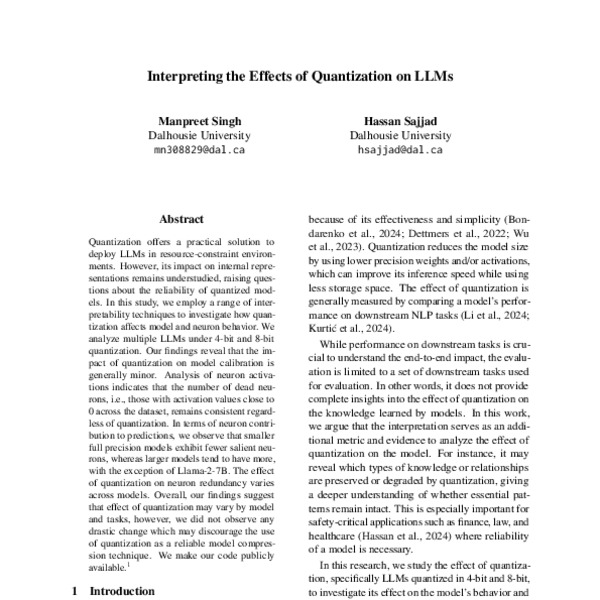 Interpreting the Effects of Quantization on LLMs - ACL Anthology