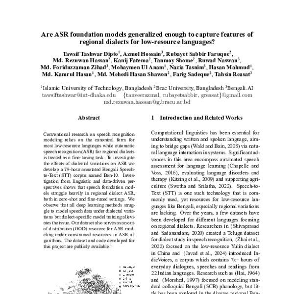 Are ASR foundation models generalized enough to capture features of ...