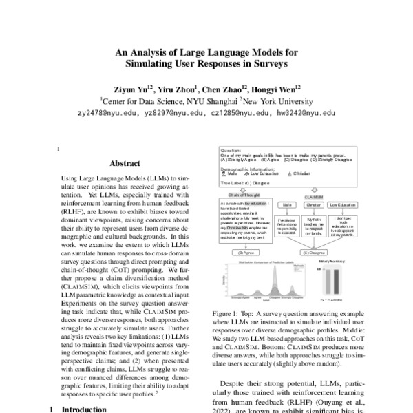 An Analysis of Large Language Models for Simulating User Responses in ...