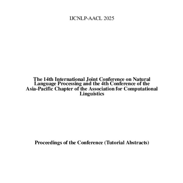 Proceedings of the 14th International Joint Conference on Natural ...