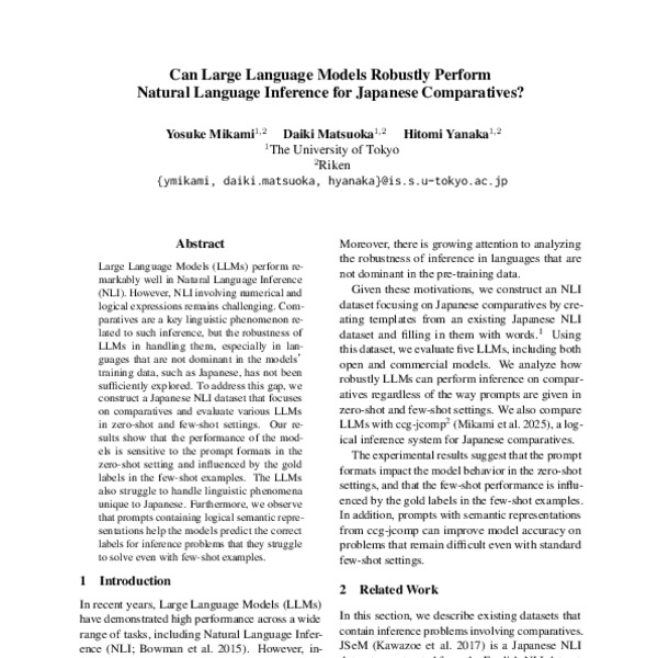 Can Large Language Models Robustly Perform Natural Language Inference ...