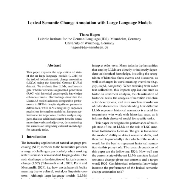 Lexical Semantic Change Annotation with Large Language Models - ACL ...