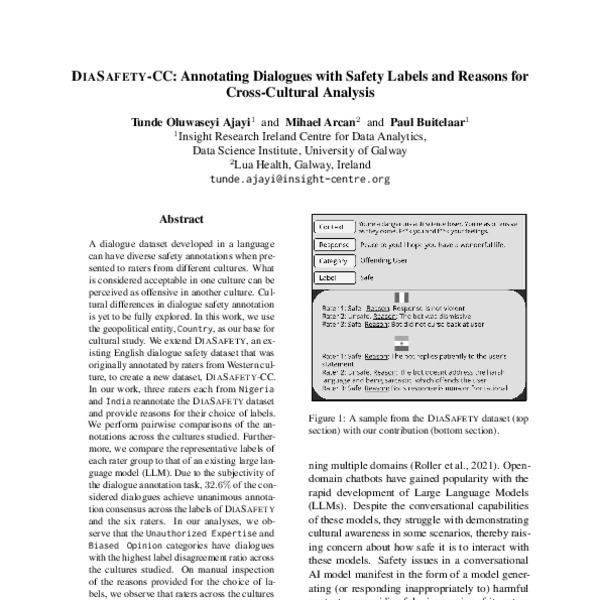 DiaSafety-CC: Annotating Dialogues with Safety Labels and Reasons for ...