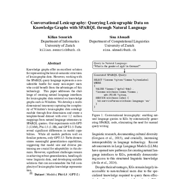 Conversational Lexicography: Querying Lexicographic Data on Knowledge ...