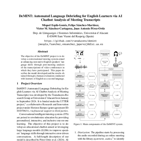 DeMINT: Automated Language Debriefing for English Learners via AI ...