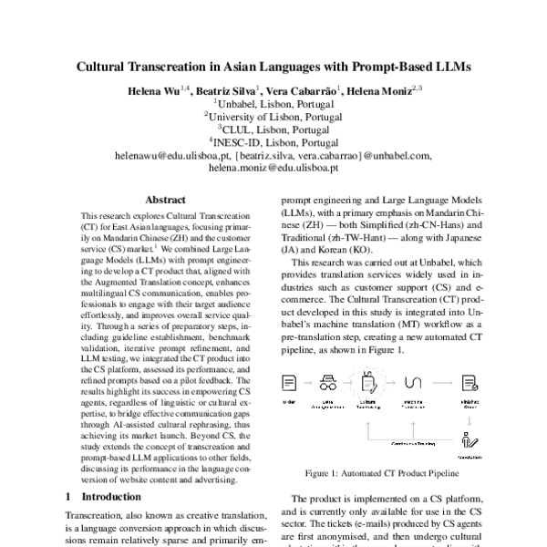 Cultural Transcreation in Asian Languages with Prompt-Based LLMs - ACL ...
