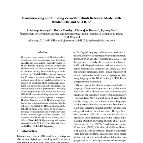 Benchmarking and Building Zero-Shot Hindi Retrieval Model with Hindi ...