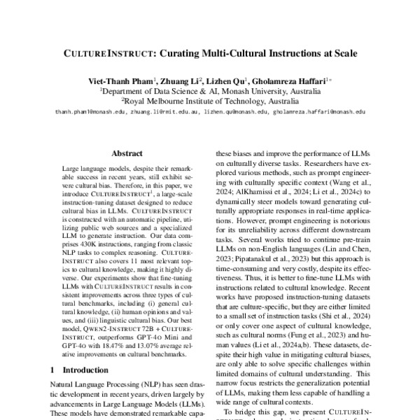 CultureInstruct: Curating Multi-Cultural Instructions at Scale - ACL ...
