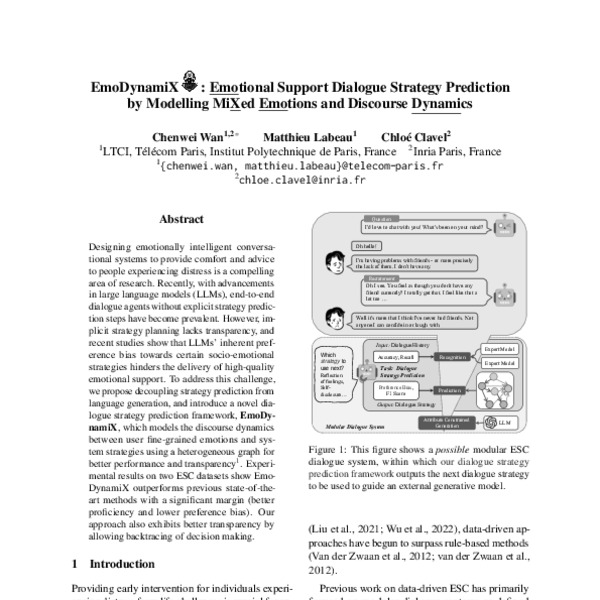 EmoDynamiX: Emotional Support Dialogue Strategy Prediction by Modelling ...
