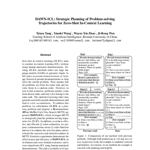 DAWN-ICL: Strategic Planning of Problem-solving Trajectories for Zero ...