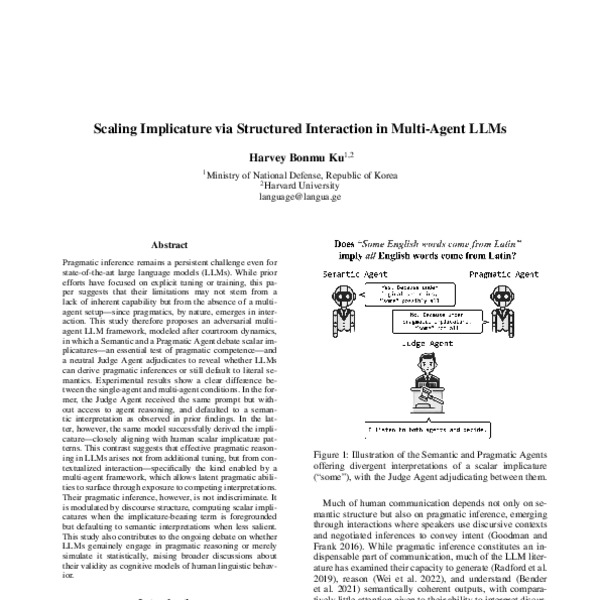 Scaling Implicature via Structured Interaction in Multi-Agent LLMs