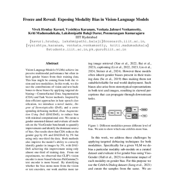 Freeze and Reveal: Exposing Modality Bias in Vision-Language Models ...