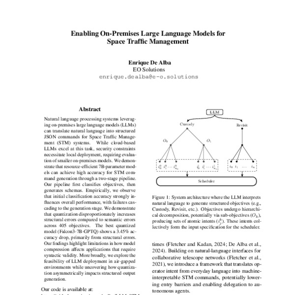 Enabling On-Premises Large Language Models for Space Traffic Management ...