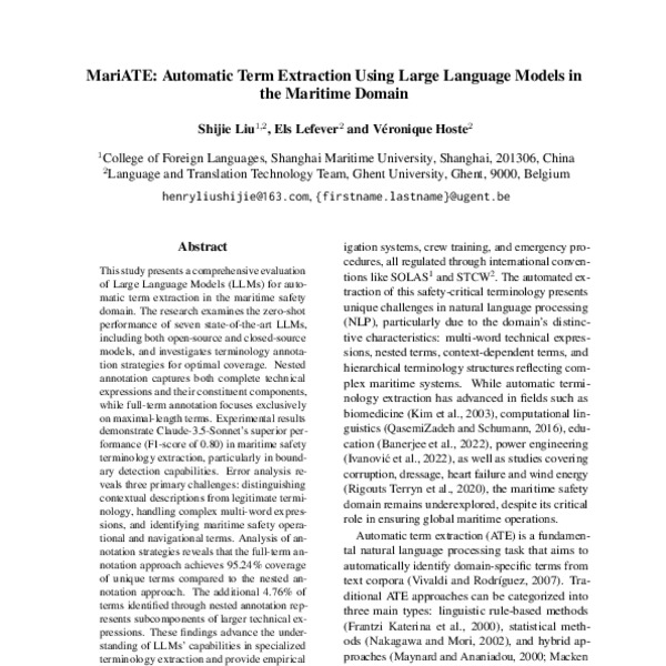 MariATE: Automatic Term Extraction Using Large Language Models in the ...