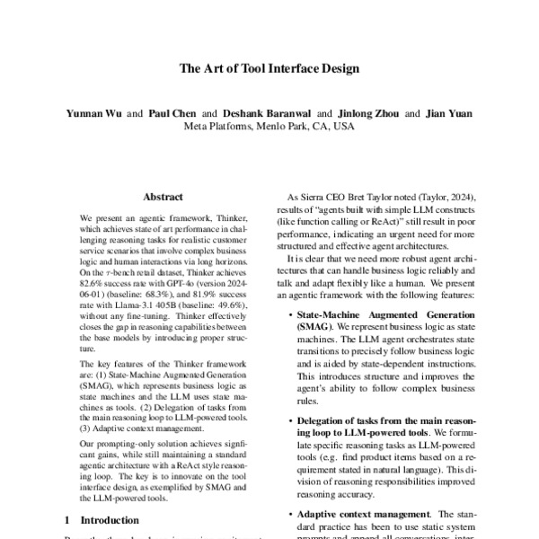 The Art of Tool Interface Design - ACL Anthology