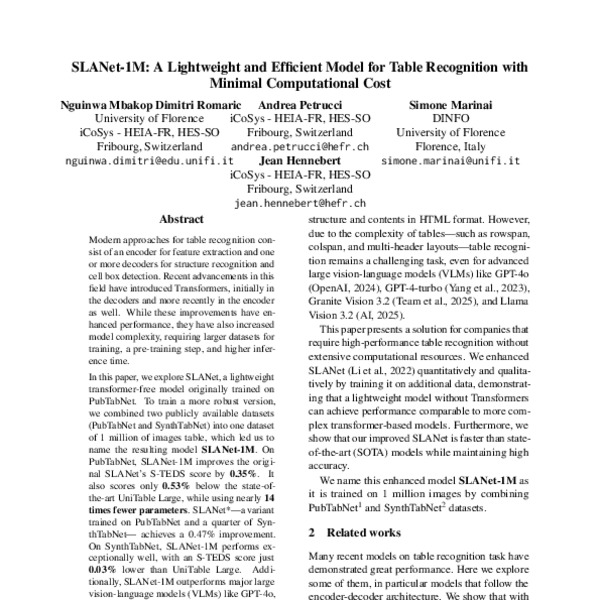 SLANet-1M: A Lightweight and Efficient Model for Table Recognition with ...