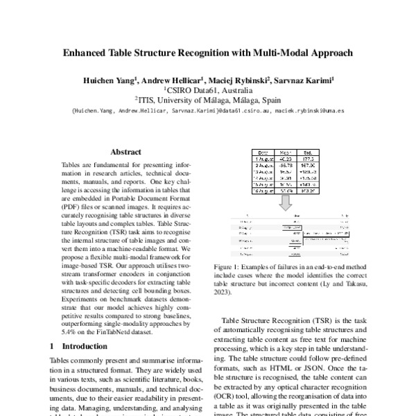 Enhanced Table Structure Recognition with Multi-Modal Approach - ACL ...