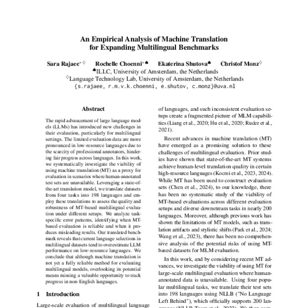 An Empirical Analysis of Machine Translation for Expanding Multilingual ...