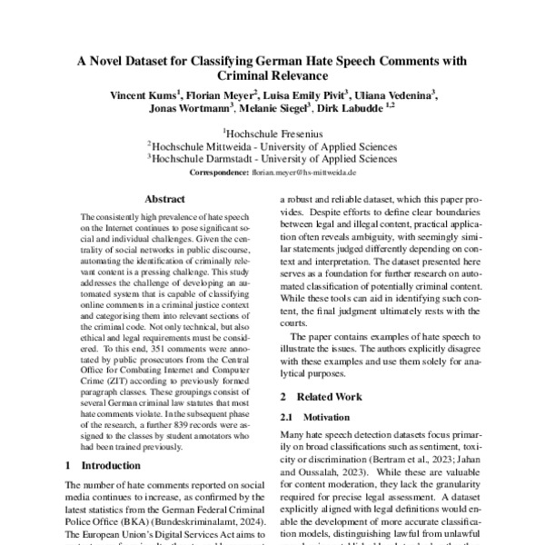 A Novel Dataset for Classifying German Hate Speech Comments with ...