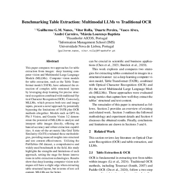 Benchmarking Table Extraction: Multimodal LLMs vs Traditional OCR - ACL ...