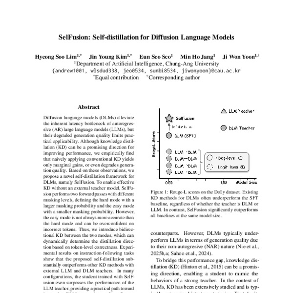 SelFusion: Self-distillation for Diffusion Language Models - ACL Anthology