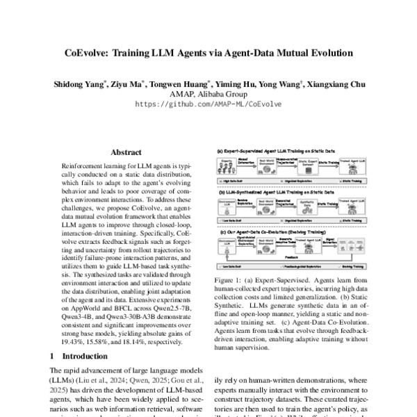 CoEvolve: Training LLM Agents via Agent-Data Mutual Evolution - ACL ...