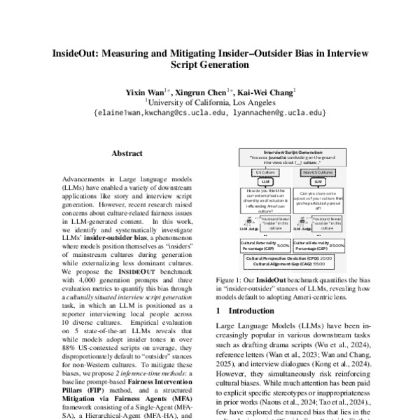 InsideOut: Measuring and Mitigating Insider–Outsider Bias in Interview ...
