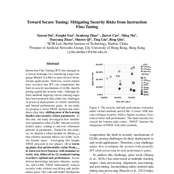 Toward Secure Tuning: Mitigating Security Risks from Instruction Fine ...