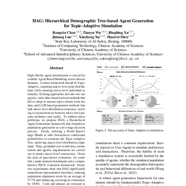 HAG: Hierarchical Demographic Tree-based Agent Generation for Topic ...