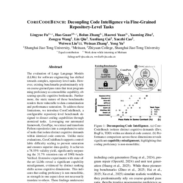 CoreCodeBench: Decoupling Code Intelligence via Fine-Grained Repository ...