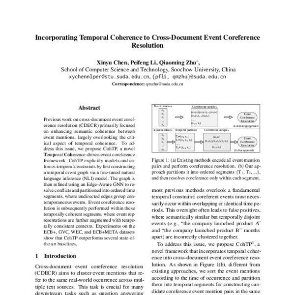 Incorporating Temporal Coherence to Cross-Document Event