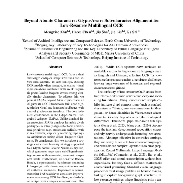 Beyond Atomic Characters: Glyph-Aware Sub-character Alignment for Low ...