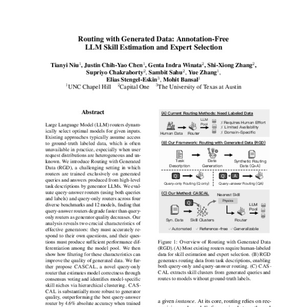 Routing with Generated Data: Annotation-Free LLM Skill Estimation and ...